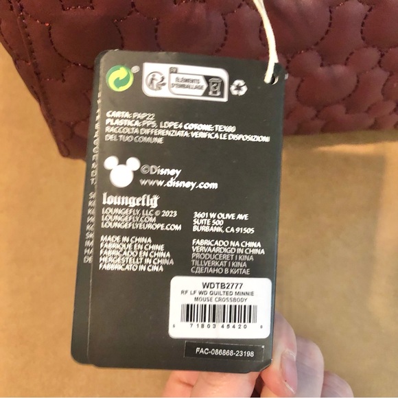 Loungefly Disney Minnie Mouse Quilted Crossbody Satchel Handbag Purse NWT - Picture 12 of 12